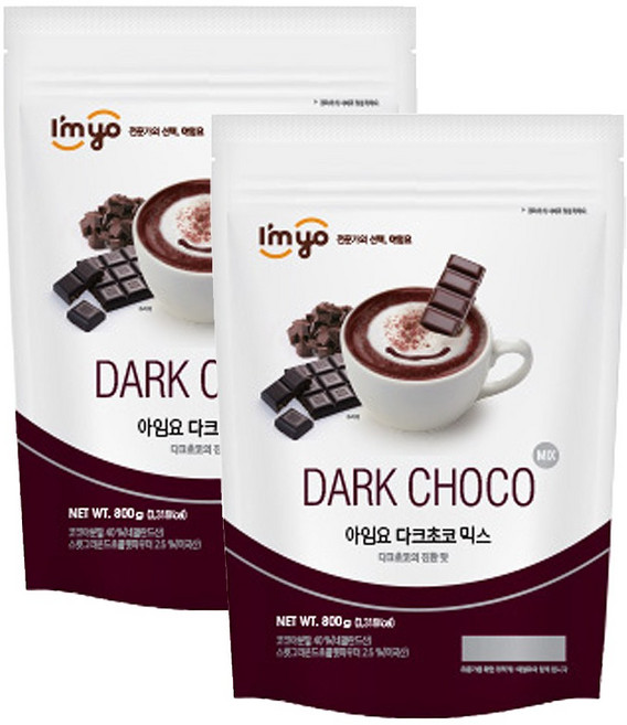 아임요 다크초코 믹스 파우더, 800g, 1개입, 2개