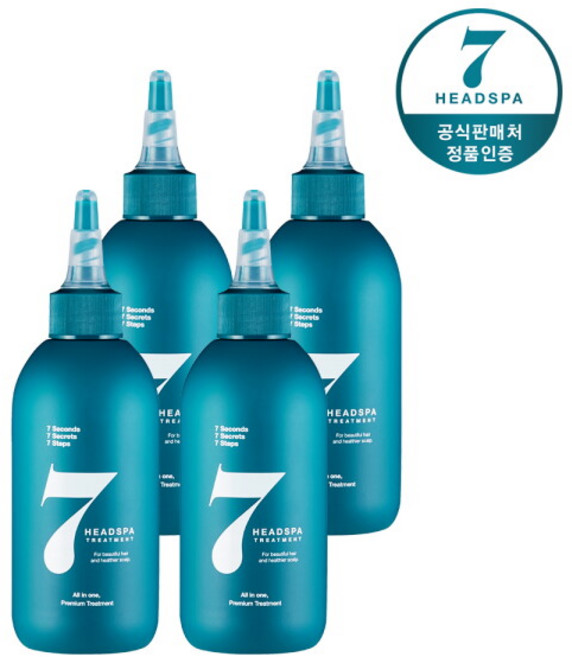 헤드스파7 파란눈 블랙 헤어 트리트먼트, 200ml, 4개