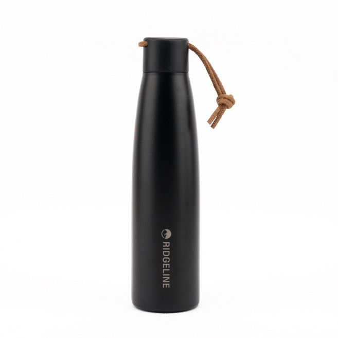 릿지라인 트레킹 텀블러 보틀 캠핑 등산 낚시 밀폐 보온 보냉 스텐 물병 물통, 1개, 500ml, 블랙