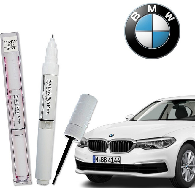 제일 카페인트 수입차 벤츠 아우디 BMW 자동차 차량 차량용 붓펜/스프레이, BMW 300 알파인화이트 (붓펜타입)