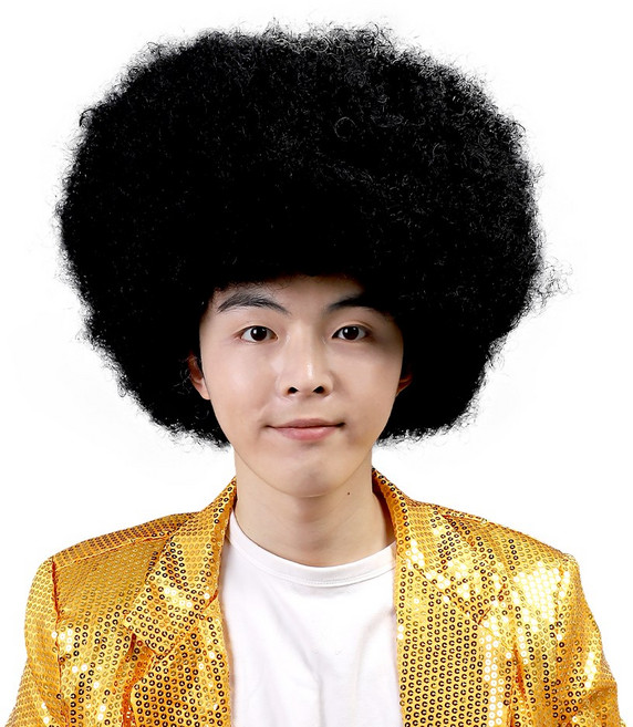 점보가발(블랙) 파티 뽀글이 삐에로 파마 폭탄