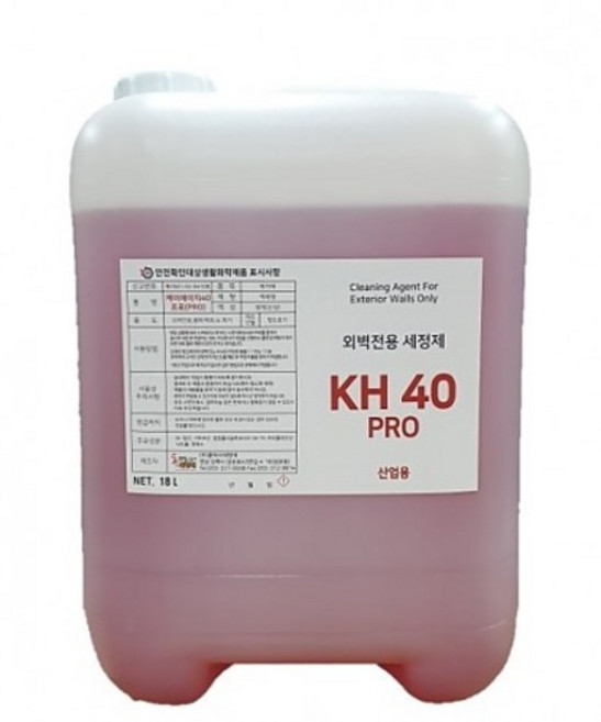 홍여사세정제 KH40프로 18L 녹제거 외벽 대리석 화강석 복원 물때, 1개