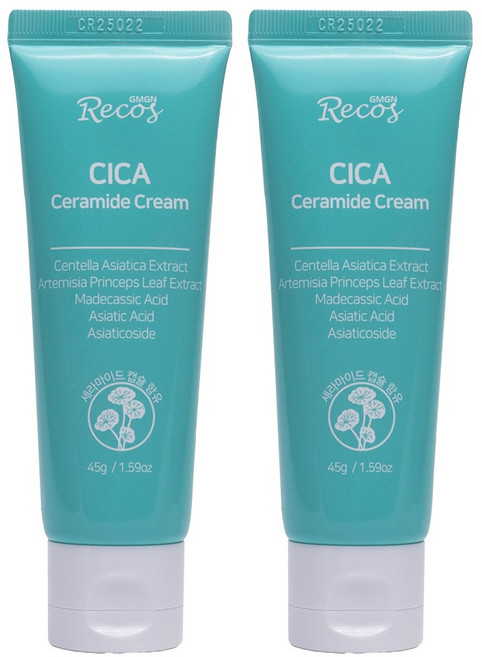 지엠지엔르코스 시카 세라마이드 병풀 진정 리페어 크림, 45g, 2개