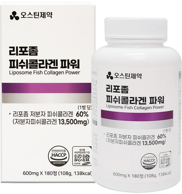 오스틴제약 리포좀피쉬콜라겐파워180정x2통 체내흡수율UP, 2개, 180정