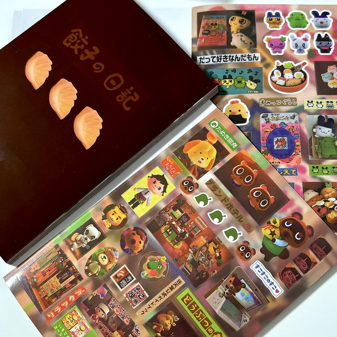로테오 일본 레트로 감성 고전 캐릭터 다꾸 미니 스티커북, 1개, 만두 스티커북