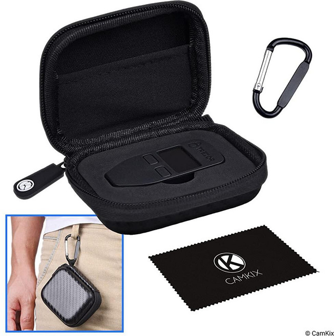 Trezor One 비트코인/암호화폐 지갑용 보호 여행/보관 케이스 - 메시 포켓(USB 케이블용) 및 카라비너가 있는 내구성 있는 나일론 하드쉘 케이스 - 고급 지퍼 - 경량