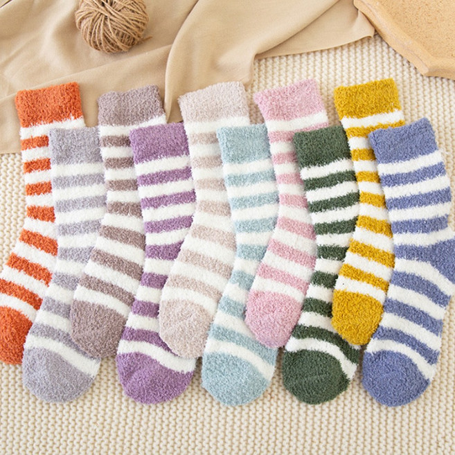 수면양말 겨울 줄무늬 수면양말 임산부 양말