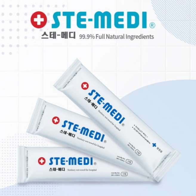 스테메디 물없이 샤워 간병 항균 웻타월 천연99% 스킨토너 레시피 피부케어 세정 보습 데오드란트 대형1팩(10개입) 병문안 선물 잇템, 1개, 10개입 - 쿠팡