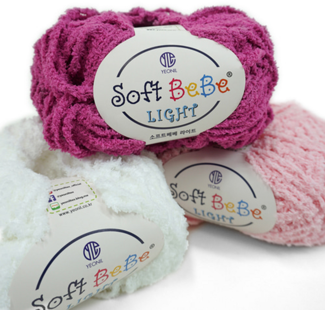 소프트베베라이트/털실/뜨개질/수면사/두쫀쿠 /두바이 쫀득쿠키/프랜즈얀, 소프트베베라이트(4볼) : 37 아이보리, 1개
