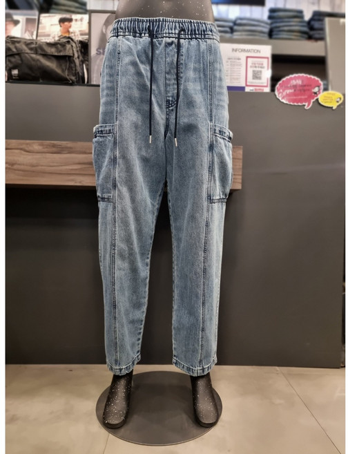 버커루 남성 밴딩 배기 BK톤 데님 팬츠 청바지 93 B252DP250P