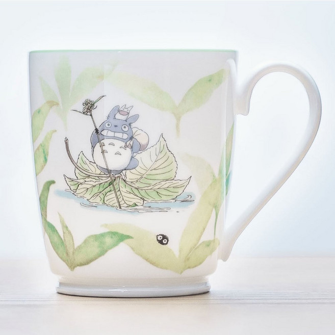 Noritake 龍貓 流線骨瓷馬克杯 葉間乘葉船, 1個