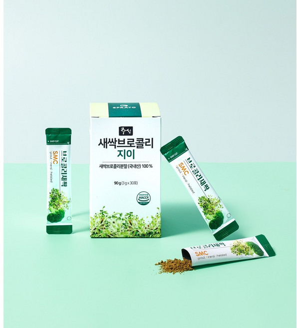 [무농약 haccp인증 새싹브로콜리지이] 국내산 100% 새싹브로콜리 지이 건강식품 부모님선물 3g x 30포, 90g, 2박스