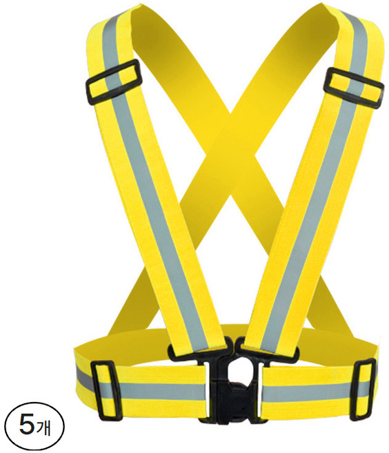 KPG 엑스반도 안전조끼 V003, 옐로우, 5개