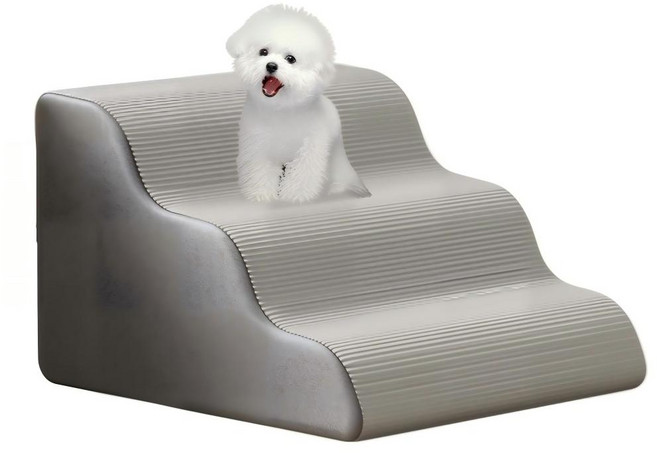 Shipshape 강아지계단 애견계단 반려동물 펫스텝 모음 3단4단 (스펀지포함), 1개, 그레이