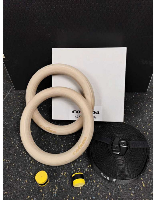 핏앤케이 짐링 기계체조 운동기구 머슬업 기구, 1개, 32mm 자작나무 링