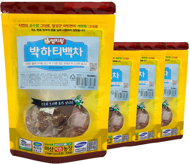 약초약선생 국산 박하티백차 박하차 3+1, 30개입, 4개, 30g