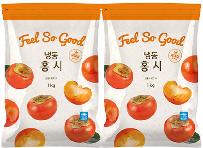 (소비기한 26.12.04) [생활앤] 냉동홍시(국산), 2개, 1kg
