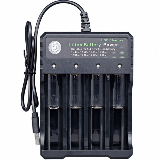 트리오즈 18650 26650 3.7v 리튬이온 배터리 충전기, 1개