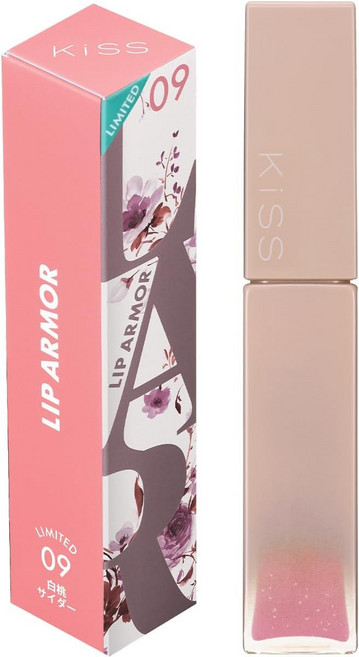 KiSS (키스) 립 아머 X 09 화이트 피치 사이다, 1개, 3g