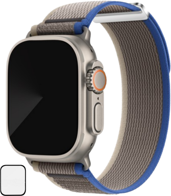 NUBASE 애플워치 9 호환 스포츠루프 울트라스트랩 트레일루프, 썸머블루, 1개