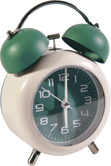 셀리빙 무소음 레트로 탁상시계 10cm, 그린