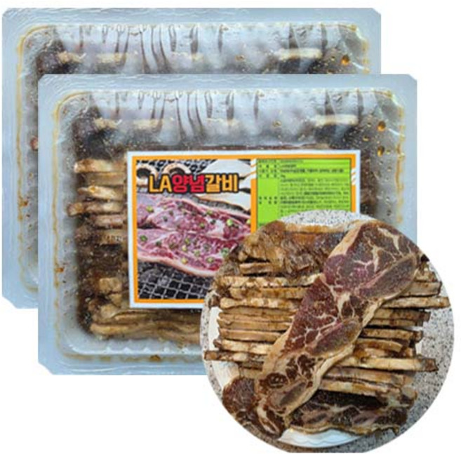 엄마손 LA양념갈비-6kg(3kgx2개) 명절선물세트, 2개, 3kg