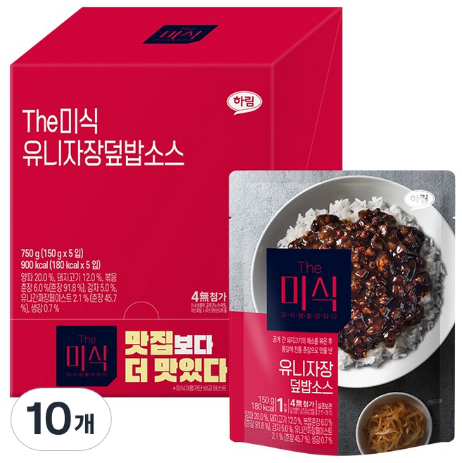더미식 유니자장 덮밥소스, 10개, 150g