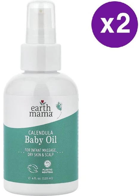 얼스마마 카렌듈라 베이비 오일 120ml 2개 Earth Mama Calendula Baby Oil - 쿠팡