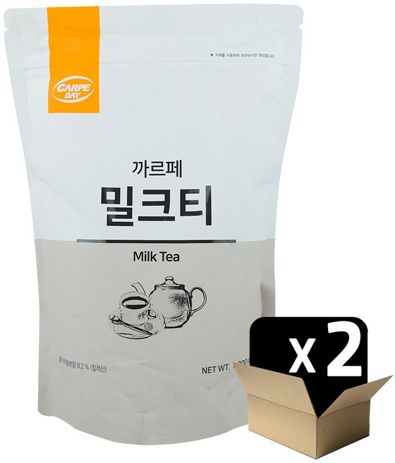까르페 밀크티 파우더 1000g 대호식품, 2개, 1개입, 1kg