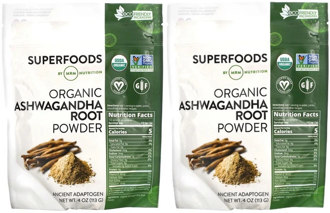 MRM뉴트리션 유기농 아슈와간다 뿌리 분말 113g(4oz), 113g - 쿠팡
