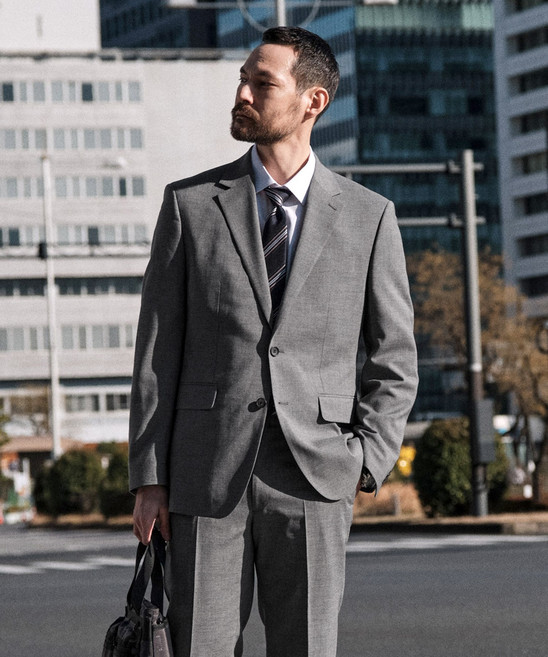 [STCO] 남성 여름 ITALY MARLANE 소프트 울 수트 세트 클래식핏 그레이
