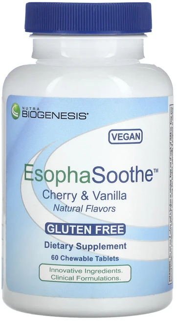 Nutra BioGenesis EsophaSoothe 체리 & 바닐라 츄어블 정 60정, NutraBioGenesisEsophaSoothe체리바, 1개 - 쿠팡