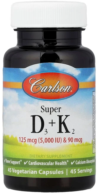 칼슨랩스 슈퍼 D3 + K2 베지 캡슐 45정, 1개, 1개 - 쿠팡