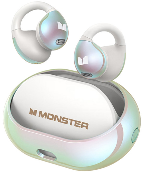 MONSTER 오픈 이어 AC600 블루투스 이어폰, 문라이트화이트, OpenEarAC600
