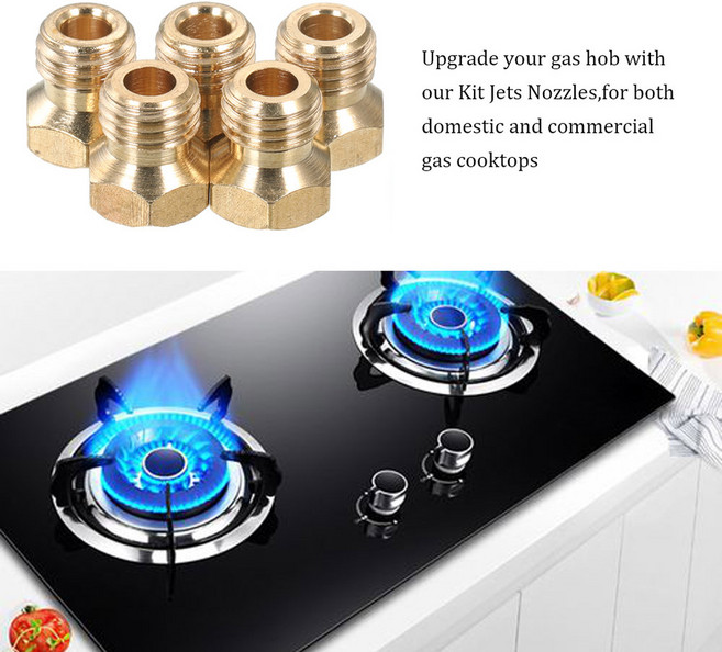 LPG 제트 노즐 키트 범용 부품 모든 제조사 및 모델에 적합 캐롤 부탄 G31 키트 5 가스 호브, 1개