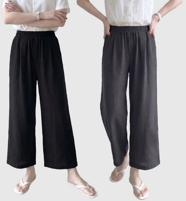 [1+1] 에이플심플 여성 키작녀 쿨 와이드팬츠