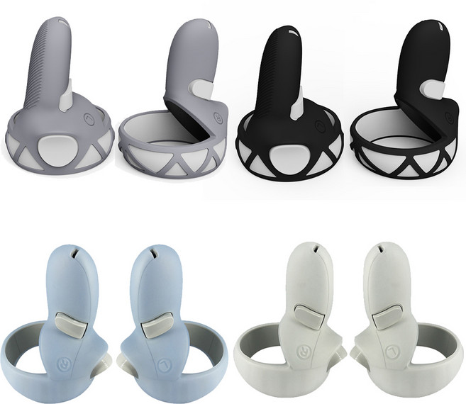 오큘러스 퀘스트2 실리콘 그립 컨트롤러 보호 가드 스트랩 헤일로 악세사리 미끄럼방지, 화이트 풀가드, 1개