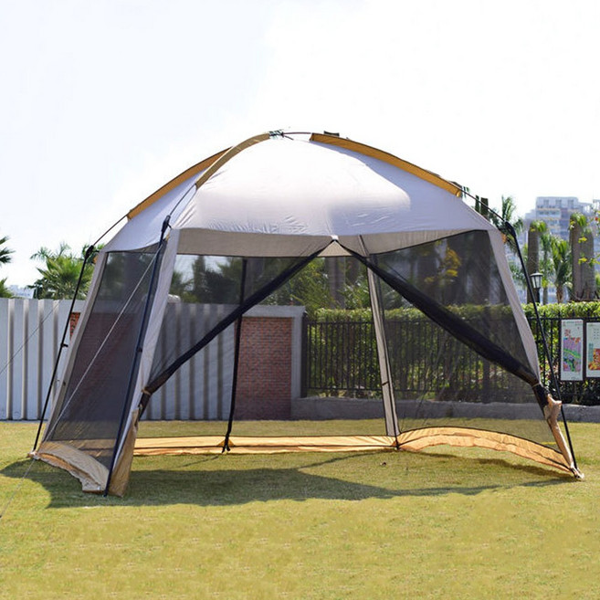 코코프 메쉬 쉘터 캠핑 리빙쉘 모기장 방충망 여름텐트, 3x3(m), 세트, 카키