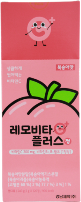 레모비타플러스정 복숭아맛 240g, 1개, 120정