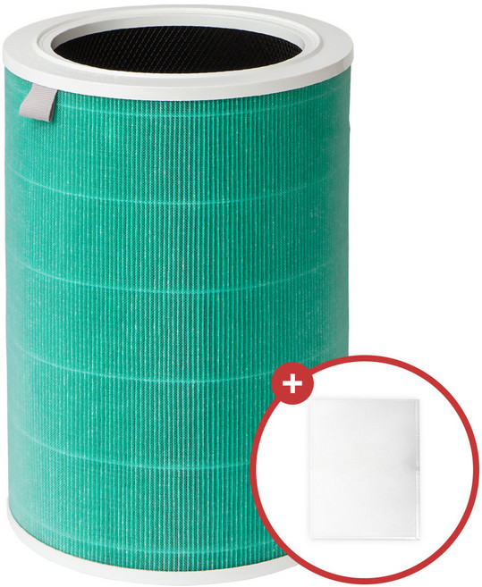 하미컴퍼니 샤오미 공기청정기 호환 필터 미에어 PRO 1 2 2S 3H 3C, 1개, 그린 프레스티지케어+보조필터지1매