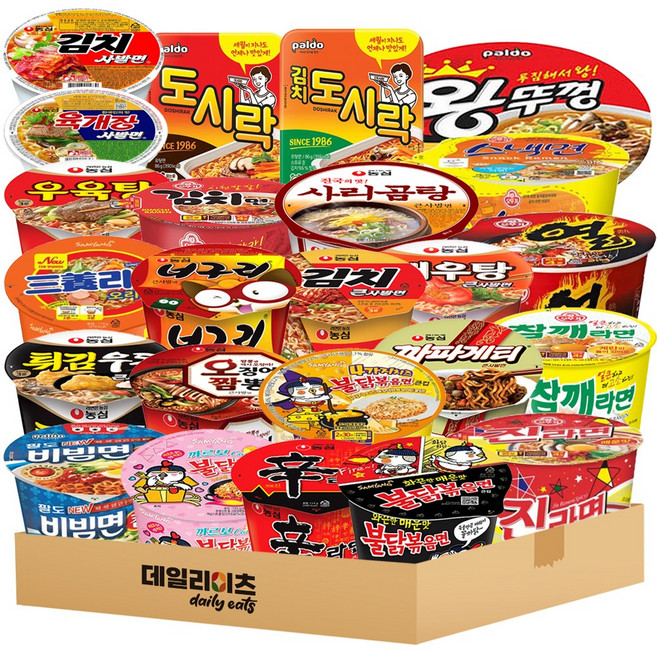 컵라면 큰사발 24종, 2박스