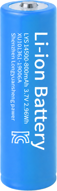 14500 리튬이온 배터리 충전지 3.7V 800mAh 버튼탑, 1개, 1개입