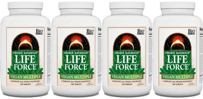 Source Naturals 소스내추럴스 라이프 포스 버진 멀티플 테블릿, 180정, 4개 - 쿠팡