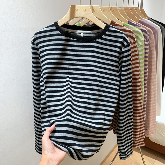 손고리 긴팔 스트라이프 티셔츠 봄 가을 겨울 롱 긴소매 SH74
