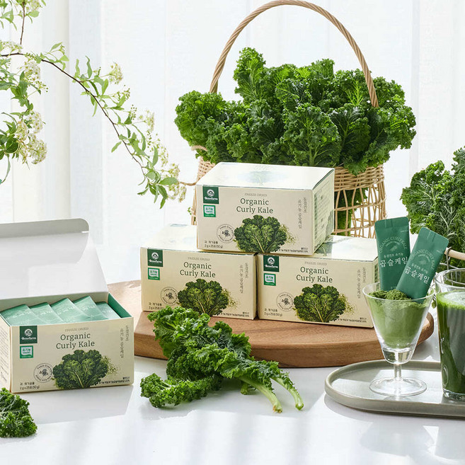 베네팜 동결건조 유기농 곱슬케일 컬리케일 4박스 (2gx25포 x 4박스), 4개, 50g