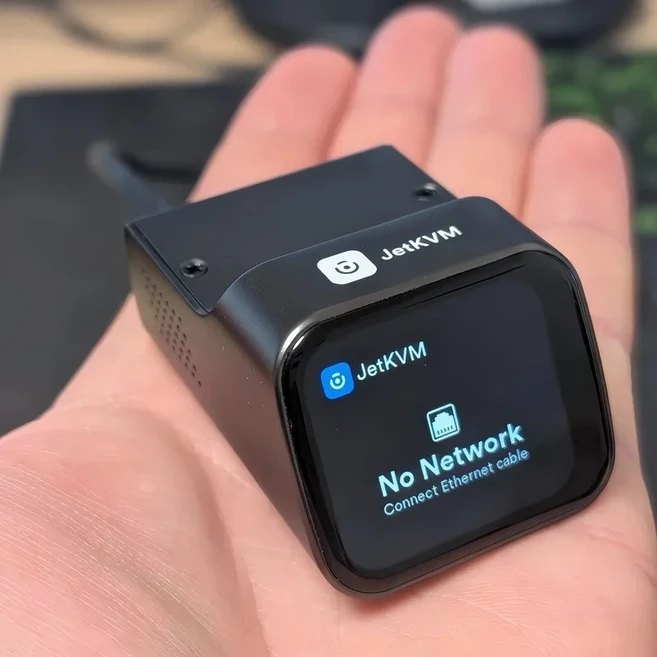 JetKVM IP-KVM 오픈 소스 원격 관리 데스크탑 제어 장치는 Mac/Windows/Linux 등 컴퓨터 원격 컨트롤러를, 01 Black
