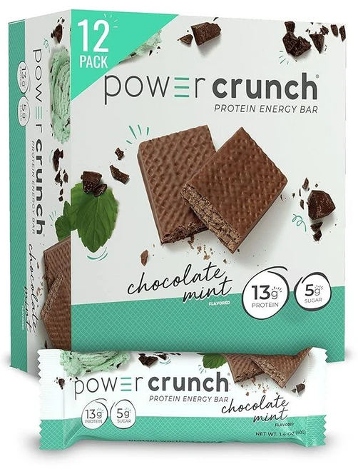 BNRG 파워 크런치 프로틴 에너지바 초콜릿 민트 바 12개입 각 40g 1.4oz, 12개 - 쿠팡