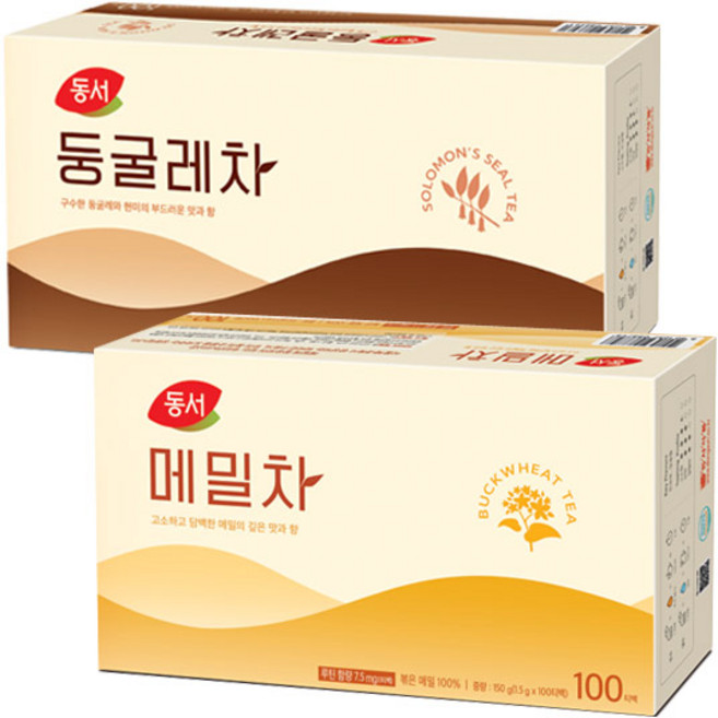 동서 메밀차 100T+동서 둥굴레차 100T 총200T, 1세트, 200개입, 150g, 1세트