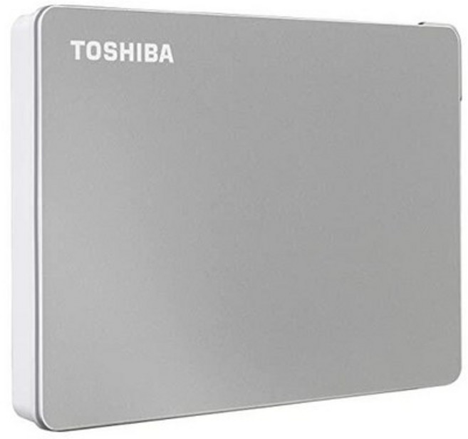 Toshiba 칸비오 플렉스 1TB 휴대용 외장 하드 드라이브 USB-C USB 3.0 PC Mac 및 태블릿용 실버 - HDTX110XSCAA