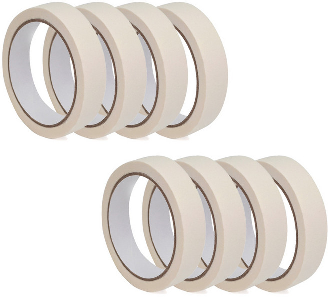 아이베란다 마스킹테이프 도장 자동차 종이테이프 20mm x 20M, 8개